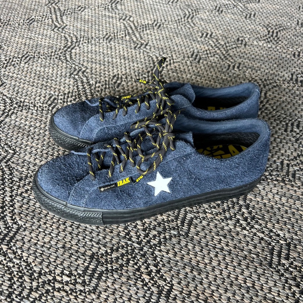Converse One Star Pro Shoes Mens 11.5 Navy Blue Gore-Tex IRAK Suede Sneaker